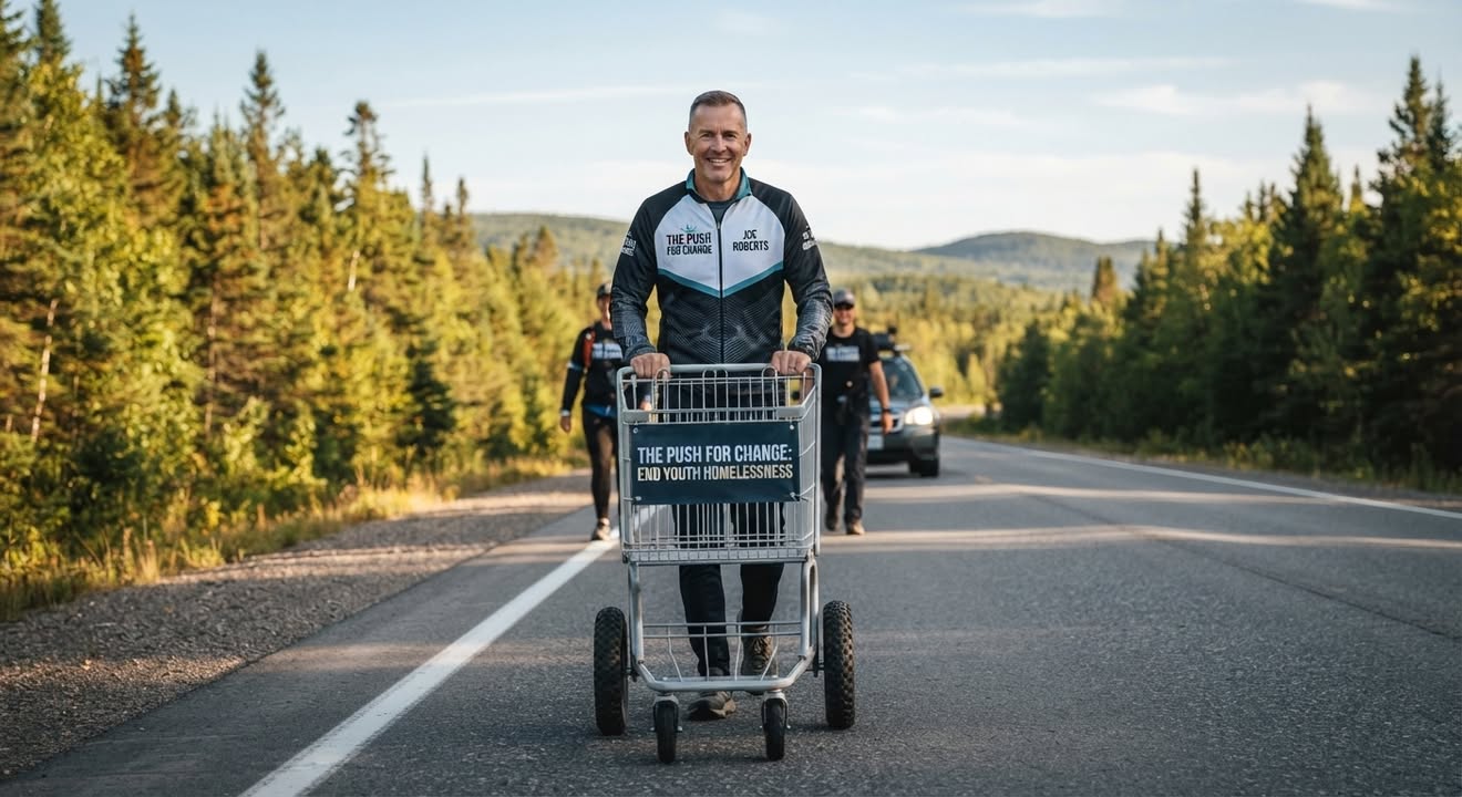 He Pushed a Shopping Cart on Vancouver’s Streets — Then Pushed One Across Canada