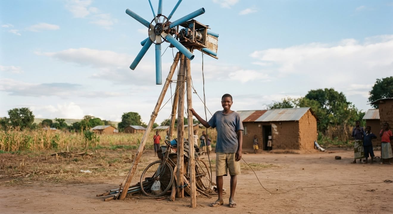 He Couldn't Afford School — So He Built a Windmill From Scrap