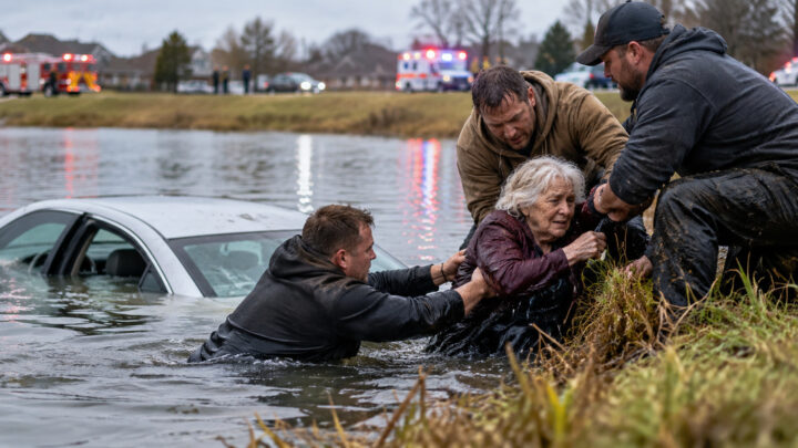 A 90-Year-Old Driver Was Trapped in a Sinking Car. Three Strangers Went Into the Water.
